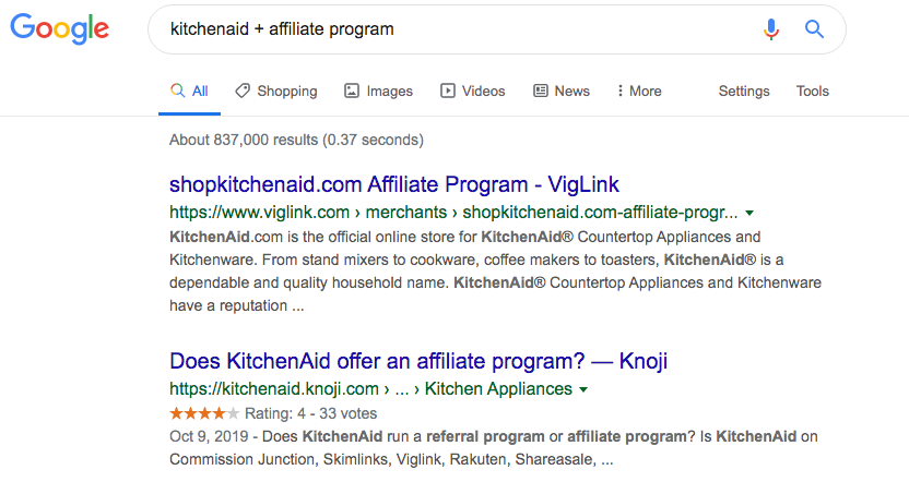 KitchenAid Affiliate Program